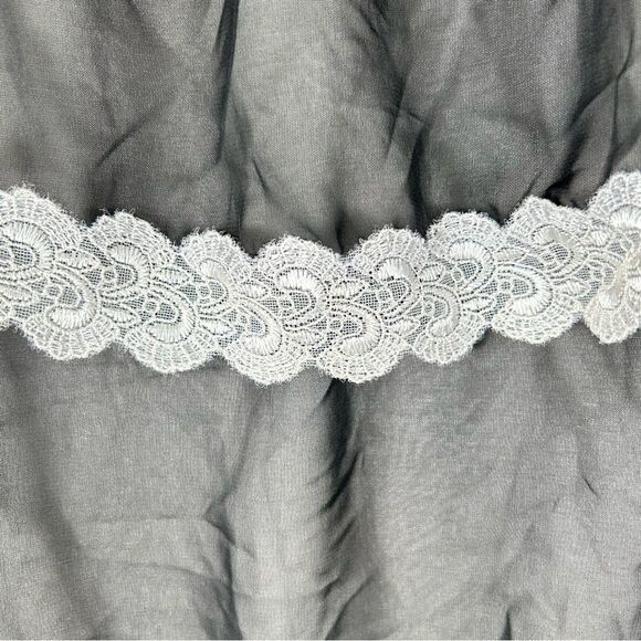 Giddy Up Glamour Western Cowgirl Tiered Lace Trim Semi-Sheer Black Skirt M NWT - Picture 3 of 7